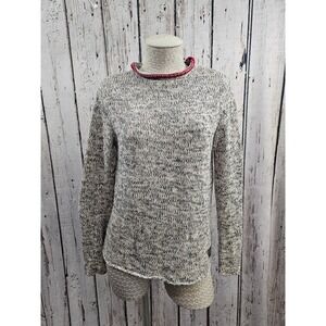 VTG Y2K Polo Jeans Co Ralph Lauren Women's M‎ Gray White Sweater Pullover EUC